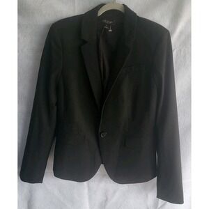 ann taylor petite‎ size 0 women's black staple blazer suit jacket